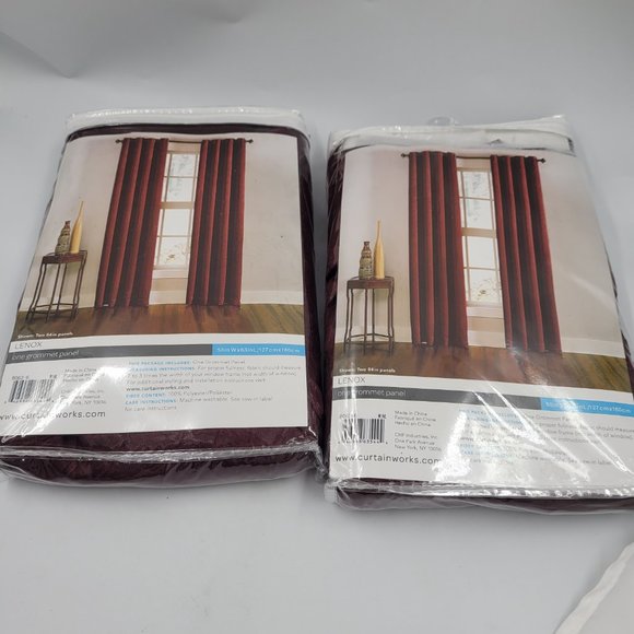2Pack Window Curtainworks Lenox Room Darkening Win - Picture 2 of 4